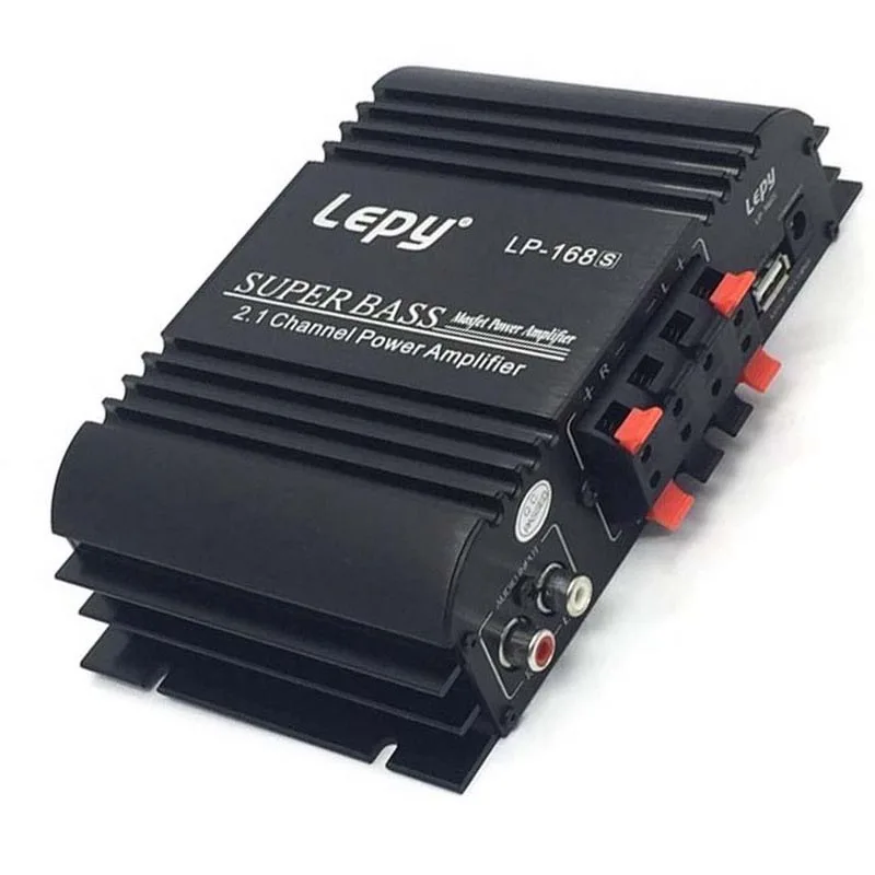 Мощный сабвуфер Lepy LP168S 12 В 2 1 канальный автомобильный аудиовыход с басами Hi Fi