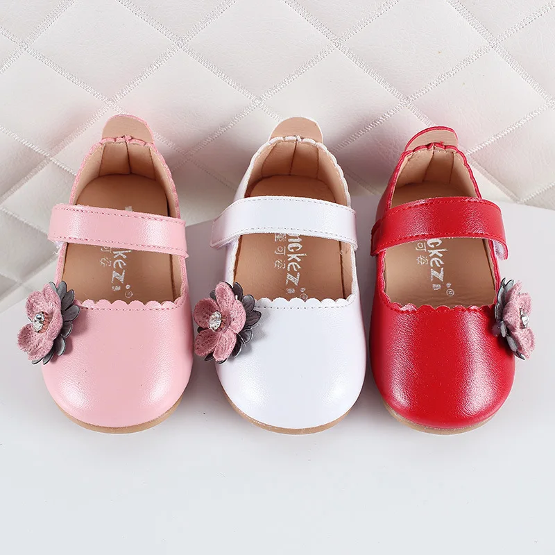 

2020 New Style Toddlers Shoes Baby Girl Leather Shoes Flower Single Shoe Girls Party Shoes For 1-4 years old Children