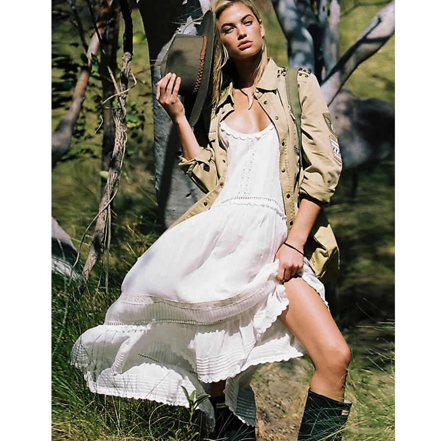 

TEELYNN strap boho dress 2019 white rock lace midi summer dresses sexy sleeveless brand women Dresses beach Gypsy loose Vestidos