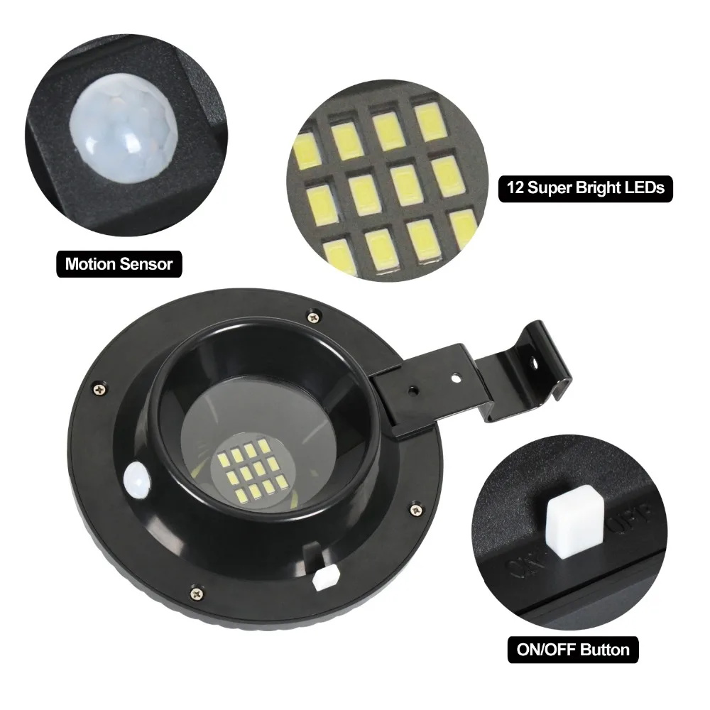 Movido a Energia Lâmpada de Parede ao ar Solar para Rua Luz do Jardim T-sunrise Pack Sarjeta Solar Levou Luz Livre Led Branco Frio 2 12 T SUNRISE 2 PACK Sarjeta Movido a