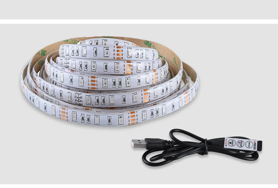 USB LED Strip Light TV Background Lighting SMD3528 DC 5V Flexible Diode Tape 50CM 1M 2M 3M 4M 5M RGB Neon Ribbon (18)