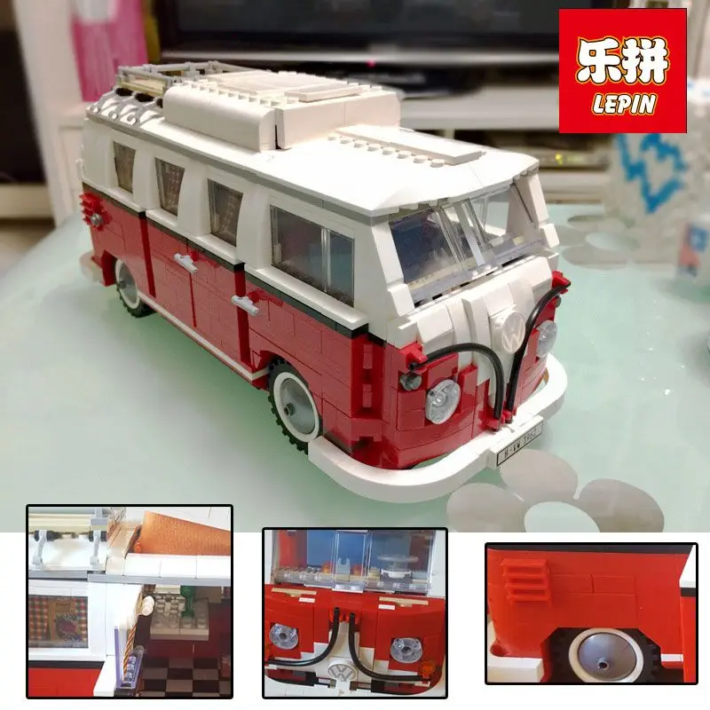 In Stock 1354Pcs font b 2017 b font New LEPIN 21001 Volkswagen T1 Camper Van Model