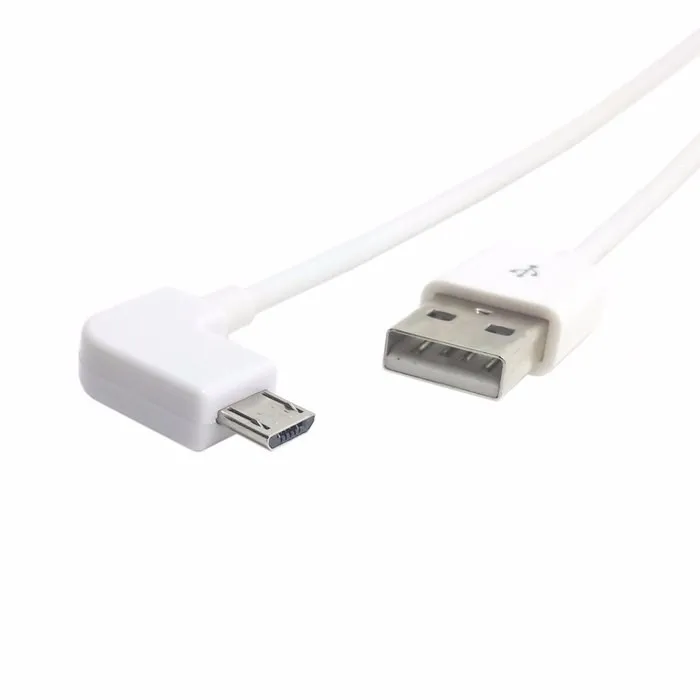 Левый Угловой 90 градусов Micro USB Мужской к USB кабель для зарядки данных 0,2 м 1 м 2 м 3 м 5 м 1 2 3 м для планшета 100 см белый