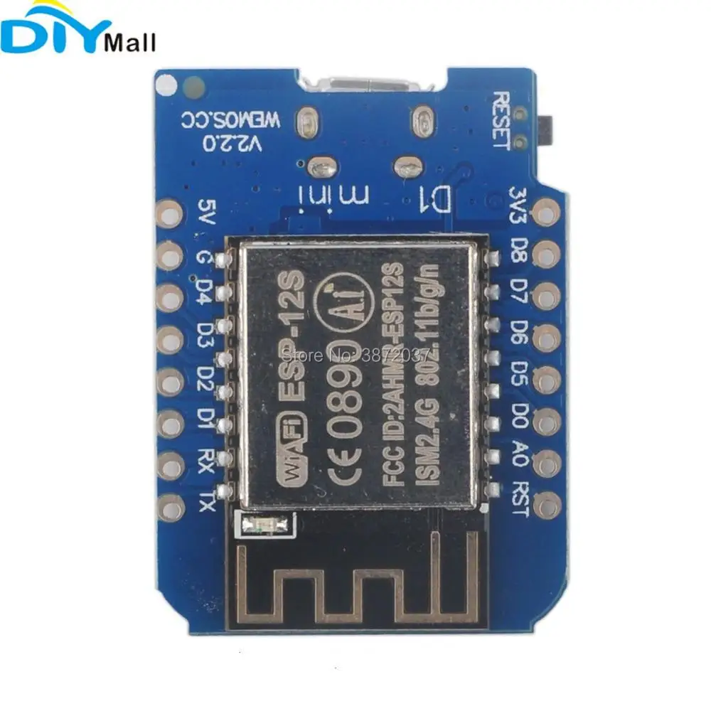 Для Wemos D1 Mini V2.2.0 WiFi ESP8266 ESP 12S макетная плата IOT Интернет вещей|Модули для умного