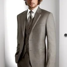 Новинка,, смокинг/Серый Свадебный костюм с воротником из шерсти и полиэстера, свадебные костюмы для мужчин/Лучший мужской костюм/свадебный костюм