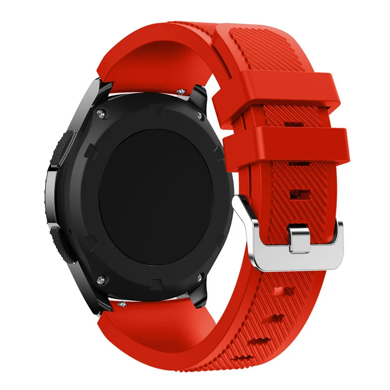 22 мм силиконовые Ремешки для наручных часов 18 цветов для Galaxy Watch 46 мм gear S3 Frontier ремешок для наручных часов аксессуары браслет - Цвет ремешка: Red