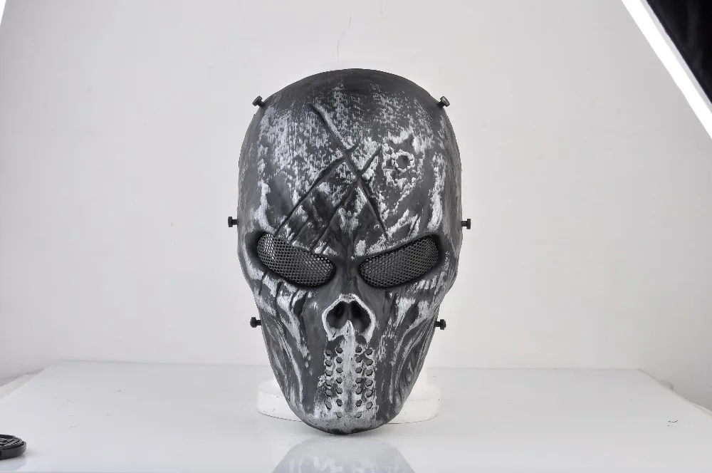 

Chief M06 ABS Full Face Mask with Metal Mesh Adjustable Eye Protection Airsoft Military Paintball God Cosplay Mask
