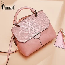 FUNMARDI, новинка, сумки через плечо из коровьей кожи, маленькая сумочка, женская сумка из натуральной кожи, сумка на плечо, змеиная, Лоскутная, женские сумки wlhb1987