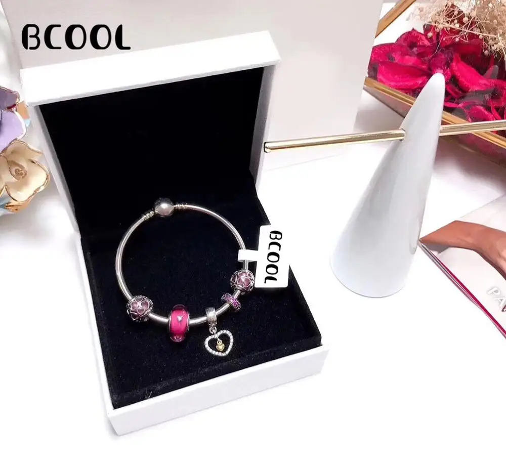 

DIY Jewelry Female Charm Fashion Silver 925 Original Bracelet, Suitable for Female Crystal Jewelry Bracelet Jewelry Gift