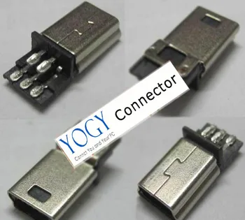 

Free Shipping 50pcs Mini Male USB 2.0 Jack Connector Socket fit for USB Cable 14x7x4.5mm