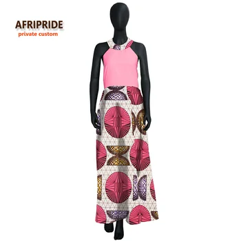 

2018 Original Afripride private custom african clothes party dress for ladies ankle-length sleeveless batik summer dress A722535
