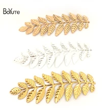 BoYuTe 10 шт. 89*32 мм филигрань лист штамповки листового металла серебро золото Diy аксессуары для изготовления ювелирных изделий