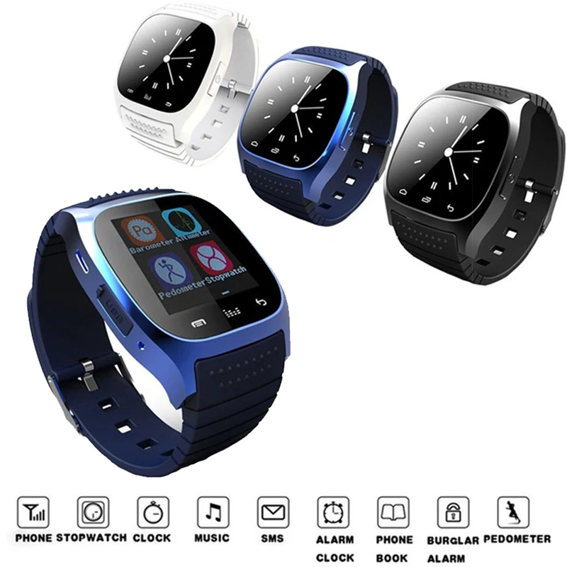 Best M26 Smart Watch Bluetooth Wristwatch Men Women Luxury  Smartwatch With Music Player Pedometer For Android IOS Mobile Phone