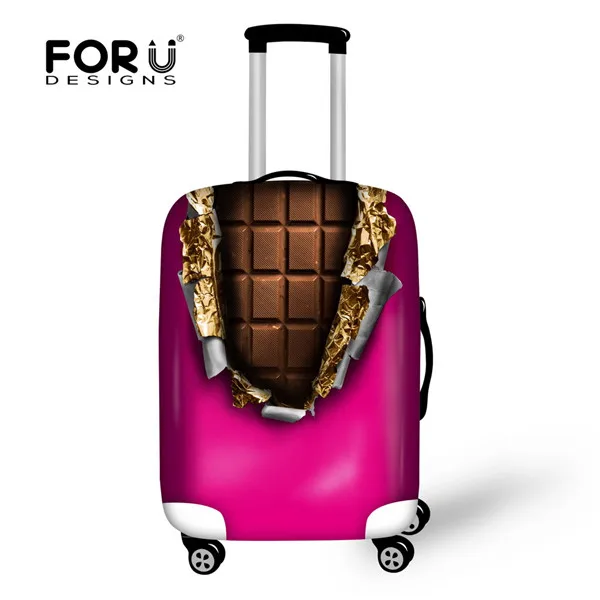 FORUDESIGNS/3D шоколадный чемодан для путешествий, чехол для 18, 20, 22, 24, 26, 28, 30 дюймов, защитный чехол для багажа - Цвет: C0556