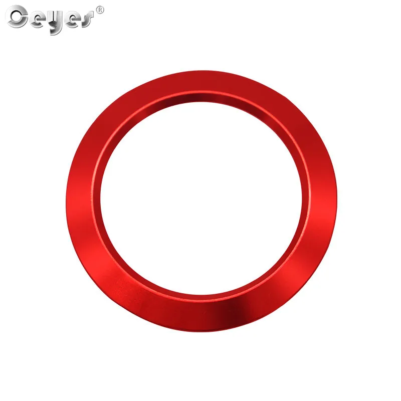 Red Start Ring Ceyes автомобильный Стайлинг двигатель Start Stop авто аксессуары ключ зажигания Крышка кольца Чехол для Ford Focus Kuga F150 Fiesta Ecosport - Название цвета: Red Start Ring