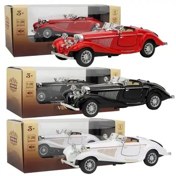 

Vintage Child Kid High Simulation Sound Light Pull Back Car Toy Alloy Vehicle