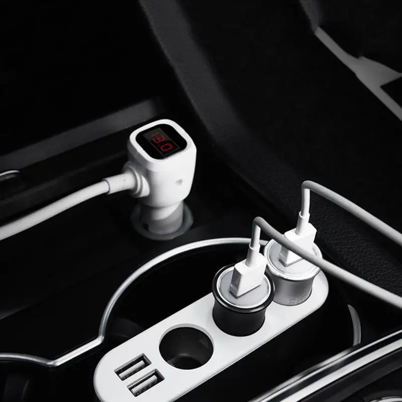 Автомобильное зарядное устройство HOCO Z13 с двумя USB портами 2 1 А 3 розетки