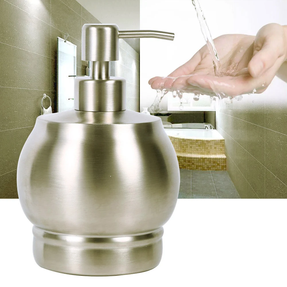 

550ml Liquid Soap Dispenser Pump Lotion Bottle Stainless Steel Bottle Kitchen Bath Lotion Bottle