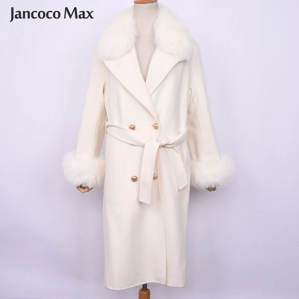 2019 Long Femmes Pink Cachemire Blue light Manteau Top De Naturelle Mode Renard Qualité Fourrure hot Beige Nouveautés Manteaux Réel S7519 Survêtement vIr7vU