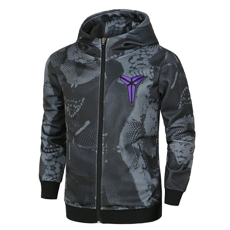

New Large Size Loose 5XL Men's Outdoor Sports Basketball Hoodies Black Manba LOGO Embroidery Characteristic Leisure Men's Wears