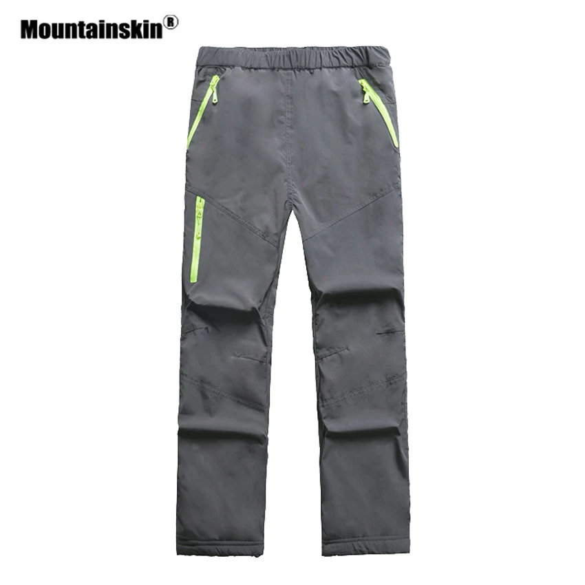 Mountainskin اطفال الشتاء سميكة الصوف السراويل الأطفال في الهواء الطلق للماء المشي يندبروف التخييم الإرتحال التزلج السراويل VC026