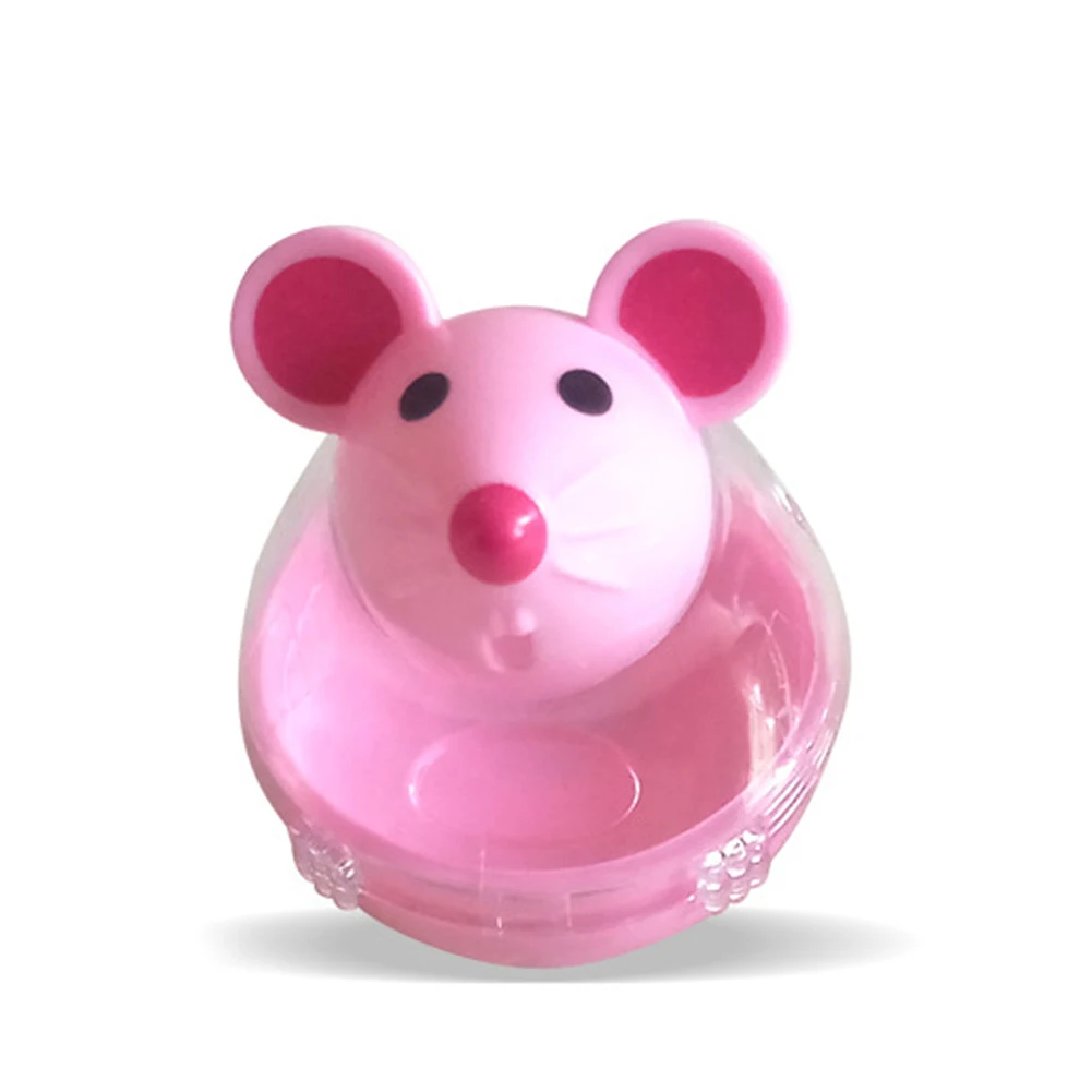 Игрушка для домашних животных, мышь, массажер, развивающие игрушки для домашних животных, устройство для утечки, забавная кошачья интерактивная игрушка, протекающие пищевые шарики - Цвет: Розовый
