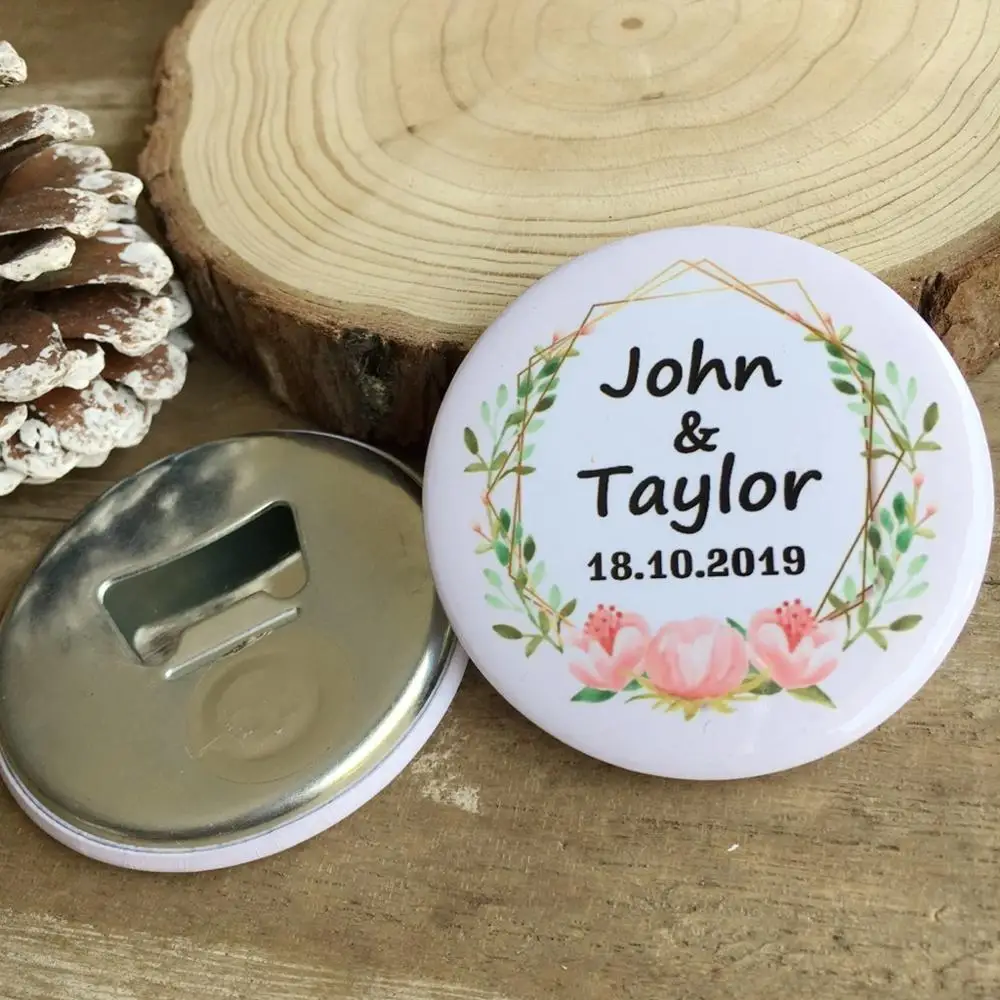 Custom Personalized Name Date Bottle Opener Refrigerator