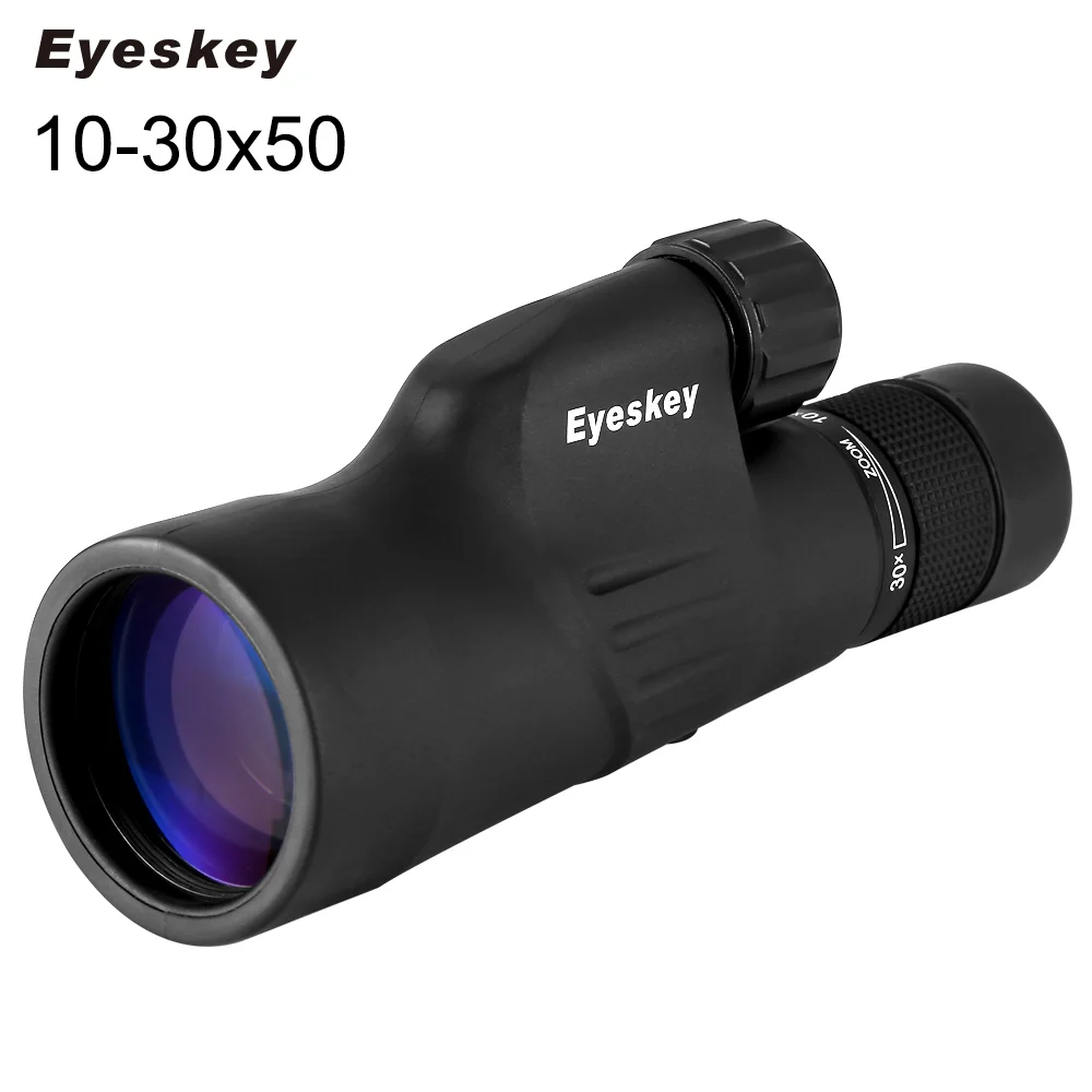 EYESKEY 10-30X50 монокулярное Масштабирование водонепроницаемый BAK4 Призма FMC покрытие Портативный телескоп Охота на открытом воздухе