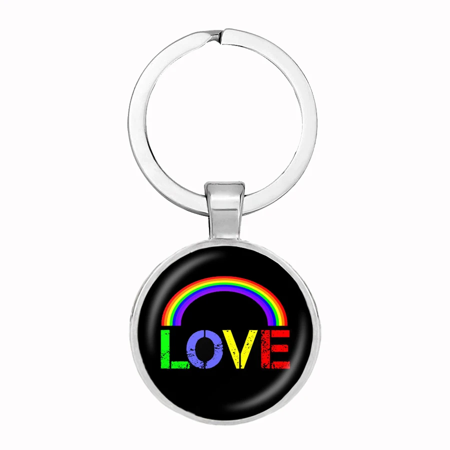 12 стилей новинка 2018 lgbt pride ожерелье брелок для ключей геев лесбиянок радуга