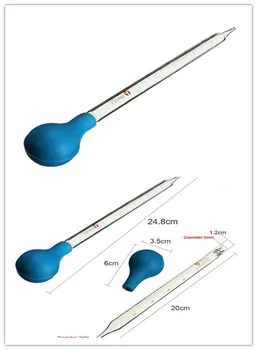 

10ml For Lab Experiment Supplies 1pc Line Blue&Transparent Rubber Head Glass Dropper Glass Pipette Lab Dropper Pipet With Scale