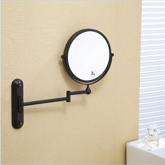 Высокое качество " Черный Античный Макияж зеркала 1x3 Лупа Медь косметическое зеркало Ванная комната double faced настенный для ванной mirro