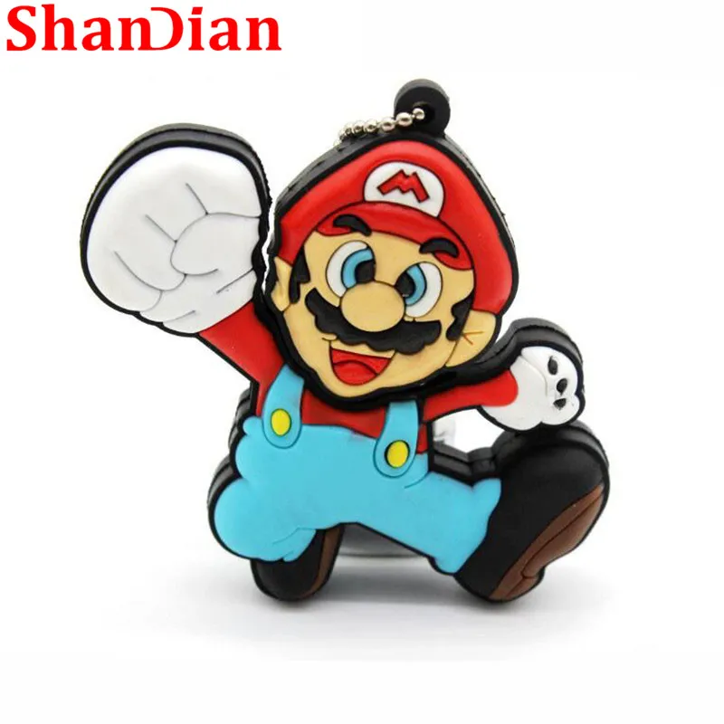 SHANDIAN модный флеш накопитель Super Mario USB /32 ГБ с мультипликационным принтом флешка 4G
