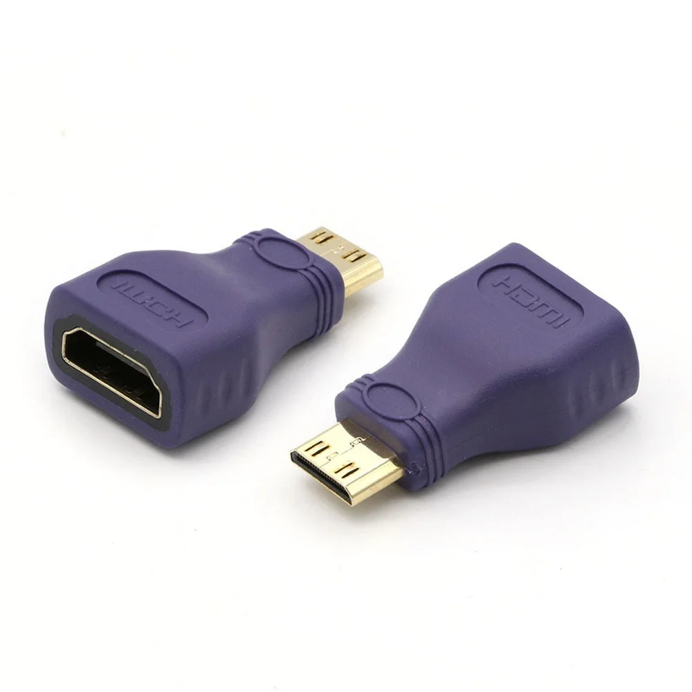 Мини-адаптер HDMI(2 шт) штекер-Женский позолоченый HDMI разъем для смартфона, ноутбука, видеокамеры, камеры или планшета