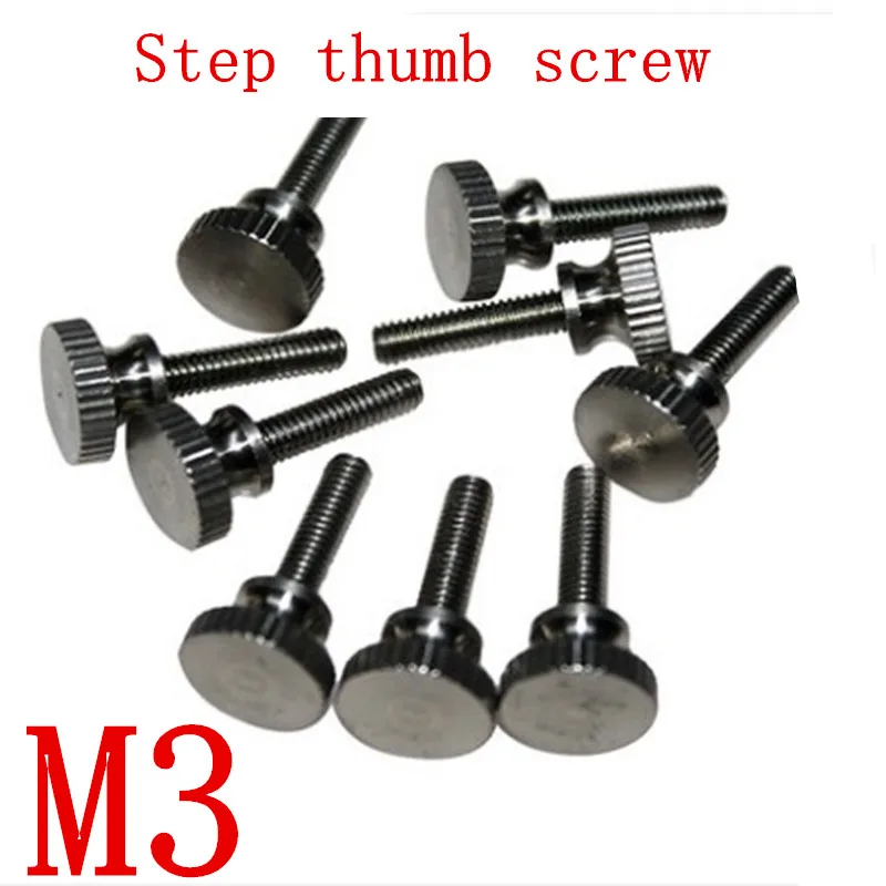 10PCS M3*6/8/10/12 DIN464 M3 Stainless Steel Knurling Head Knurled