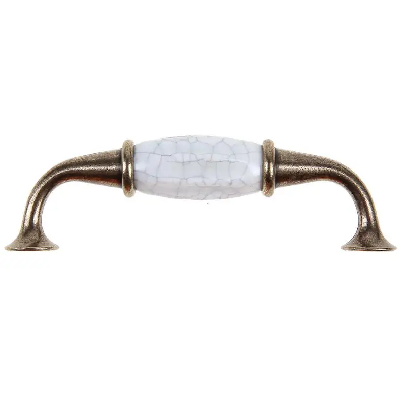 Vintage Drawer Closet Door Handle Marble Ceramics Cupboard Pull