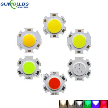 

5pcs/lot 20MM Circular COB Chip LED Light Source for Spotlight Downlight 3W 5W 7W Green Blue White Lighting Bulb DC Voltage LEDs