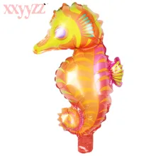 XXYYZZ 1 шт. Hippocampus алюминиевый воздушный шар Hippocampus, вечерние шарики на день рождения, оптом для детского подарка