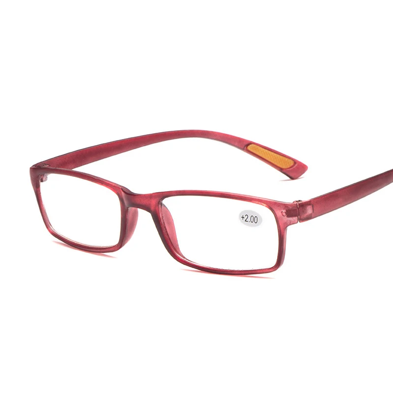 Seemfly шикарный ультра светильник очки для чтения фирменный дизайн для женщин и мужчин Пресбиопия очки+ 1,0+ 1,5+ 2,0+ 2,5+ 3,0+ 3,5+ 4,0 - Цвет оправы: wine red
