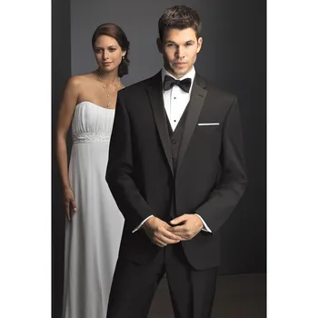 

New Custom Made Fashion 3 Piece Mens Wedding Suits Groom Tuxedos Dress Suits Formal Party Suits (Jacket+Pants+Vest) A125