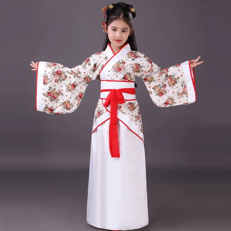 Китайские платья Hanfu для девочек китайские детские костюмы детская древняя фея