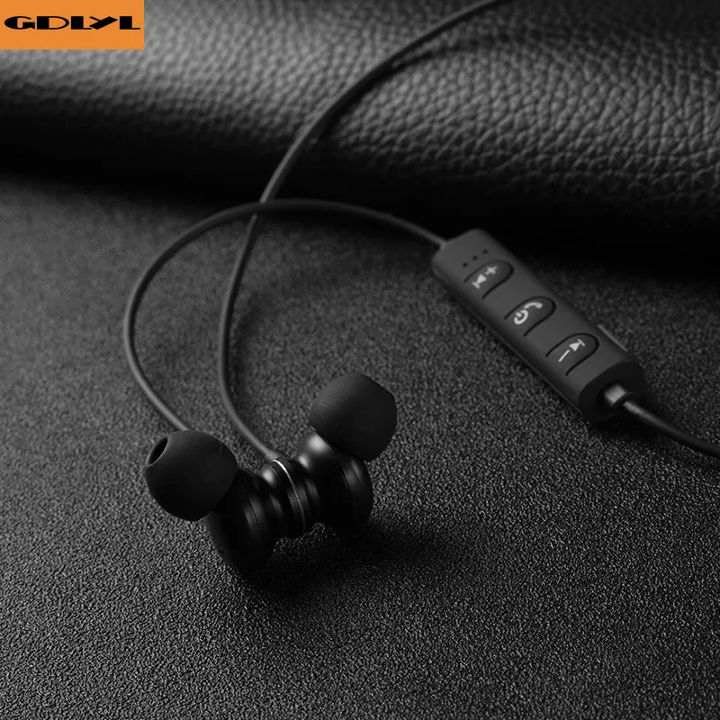 GDLYL Magnet Wireless Bluetooth Earphone Sport V4 1 Bluetooth Headset Headphone With Microphone Stereo Earbuds For phone calls
