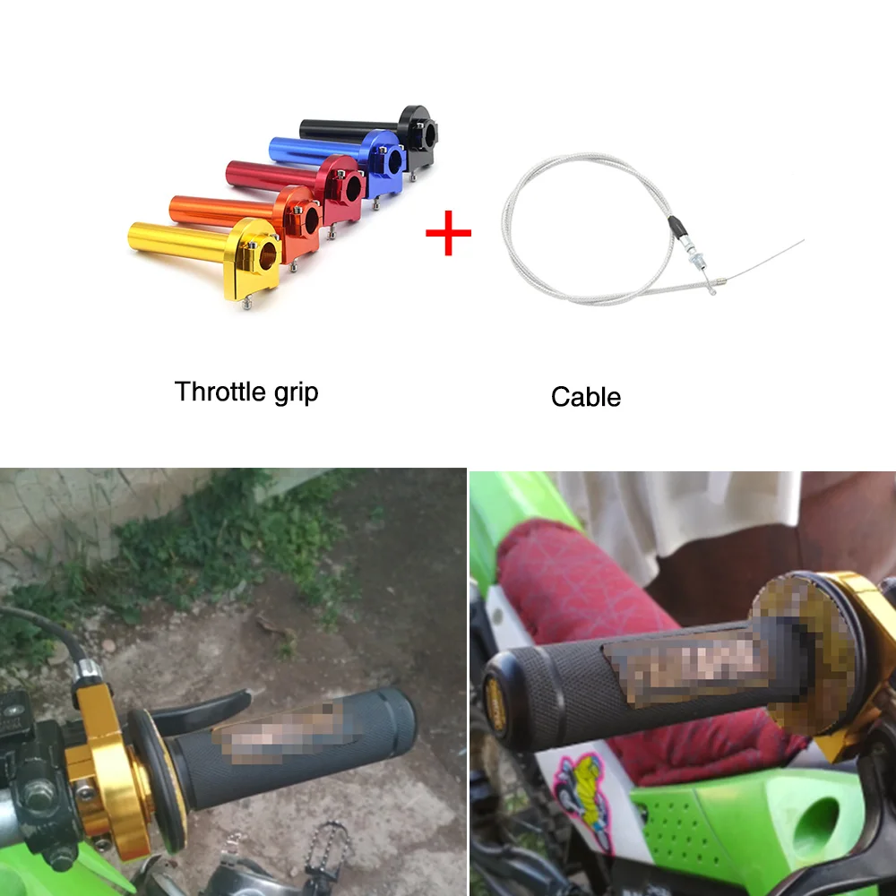 ZSDTRP 7/" алюминиевая ручка дроссельной заслонки твист быстрое действие газ дроссельная заслонка с кабелем для грязи велосипед ямы 50cc 110cc 125cc