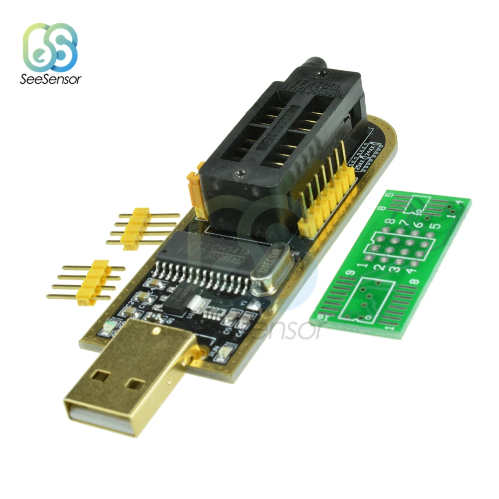 

CH341A CH341 24 25 Series EEPROM Flash BIOS USB Programmer with Software & Driver
