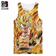 OGKB летние мужские топы с забавным принтом Dragon Ball 3d майка мужские вязаные топы без рукавов облегающие футболки без рукавов плюс размер 5xl