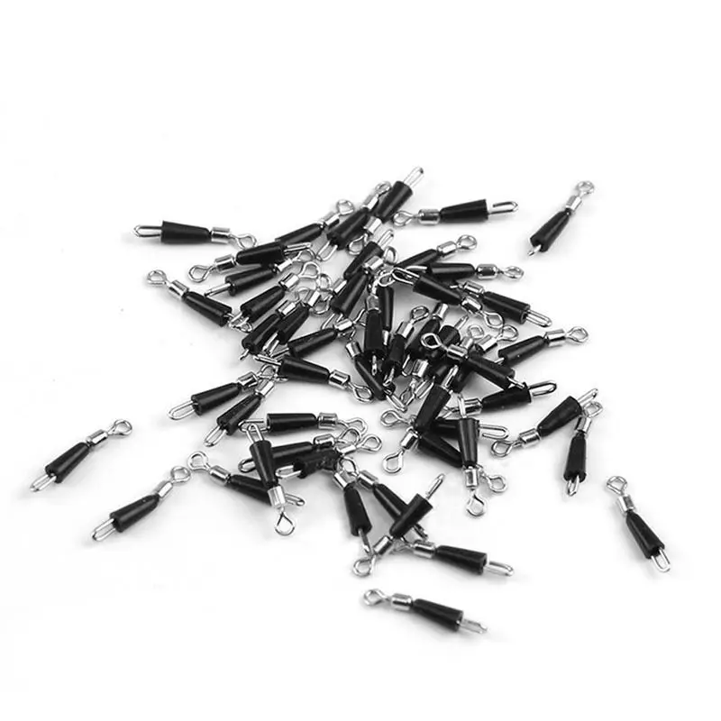 

30PCS Bearing Swivel Solid Ball Rings quick fast link connector Fishing Hook