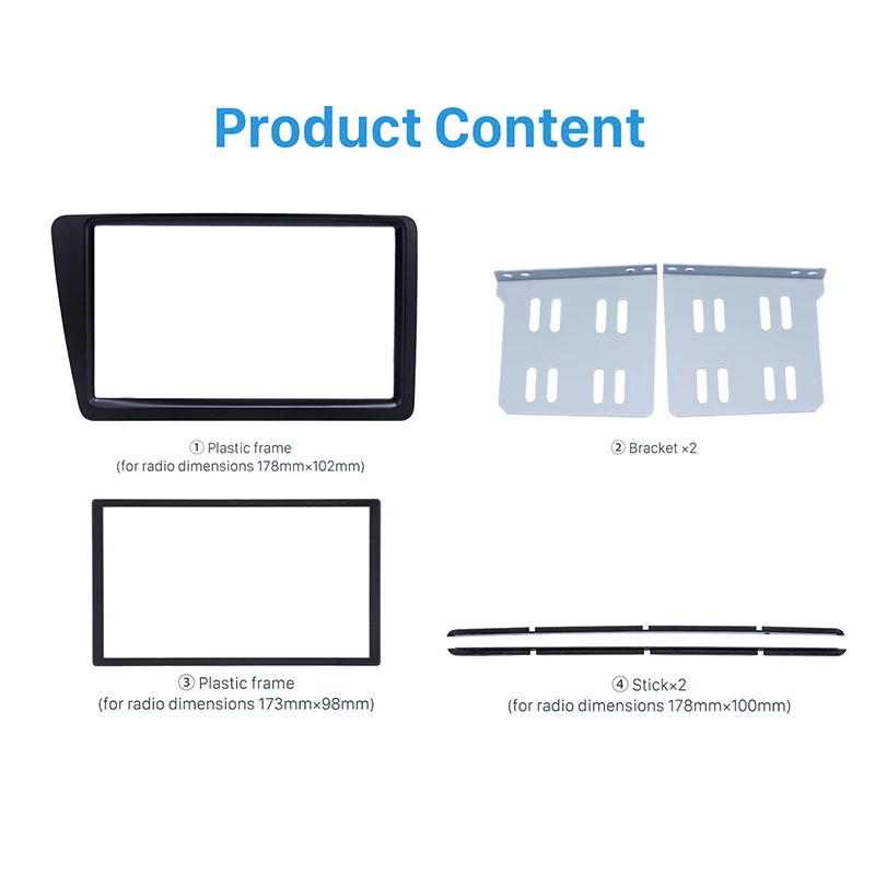 Seicane 2 Din 173 98 178 100 178 102mm Car Dvd Radio Fascia Dash Panel Frame Trim Kit For 2001 2002 2003 2005 Honda Civic Rhd Fascias Aliexpress