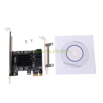 

88SE9215 PCIE to SATA Card PCI-E Adapter Express to SATA3.0 Expansion Card 4 Port SATA III 6G SSD HDD IPFS Mining C26