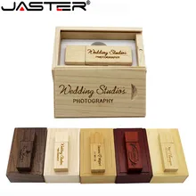 JASTER(более 10 шт. бесплатный логотип) фотография клиента Логотип Деревянный usb+ коробка usb флэш-накопитель Флешка 4 ГБ 16 ГБ 32 ГБ 64 ГБ свадебный подарок