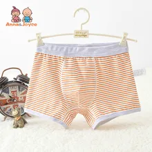Детское нижнее белье высокого качества, 4 шт./партия, шорты для мальчиков из чистого хлопка в полоску, FFP67