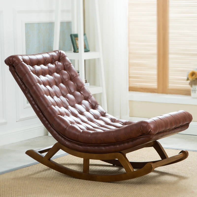 Online Get Cheap Design Lounge Chair -Aliexpress.com Alibaba Group Modern Design Rocking Lounge Chair Leather and Wood For Home Furniture Living Room Adult Luxury Rocking - Online Get Cheap Design Lounge Chair -Aliexpress.com Alibaba Group